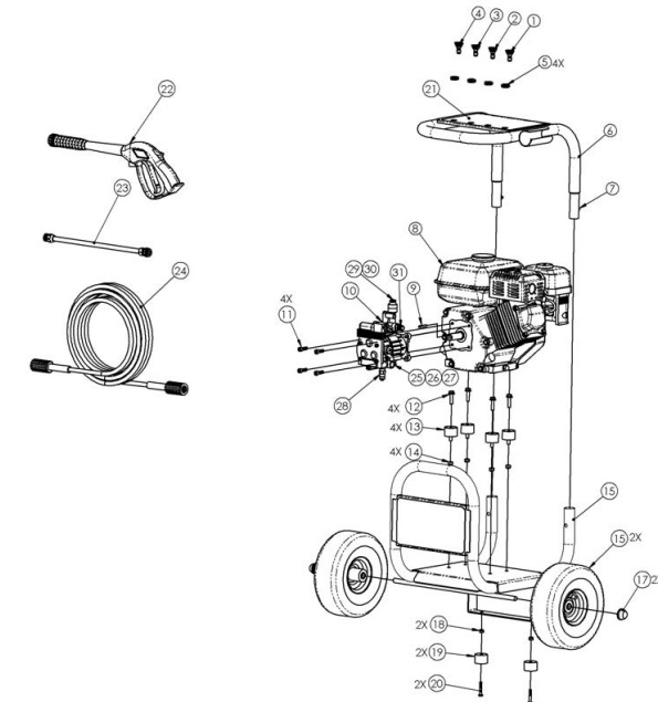 Coleman Powermate PW0872401 repair parts